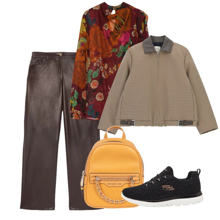 Outfit donna - Febbraio. Stile Casual chic per Tutti i giorni. Abbinamento con zaini, sneakers, pantaloni, bomber, camicie.