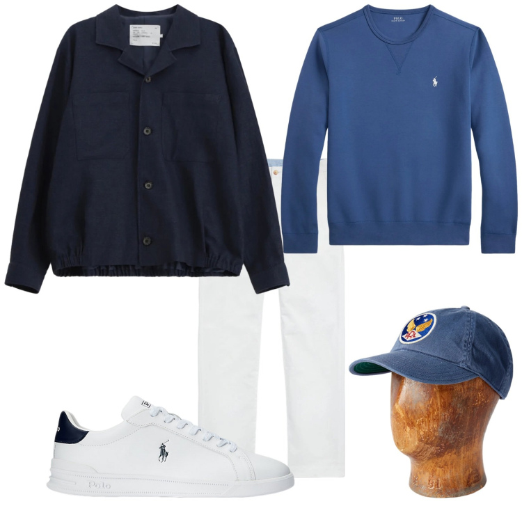 Outfit uomo - Total look #2343034. Stile Trendy per Tutti i giorni. Abbinamento con cappotti, sneakers, cappelli, pantaloni, felpe.