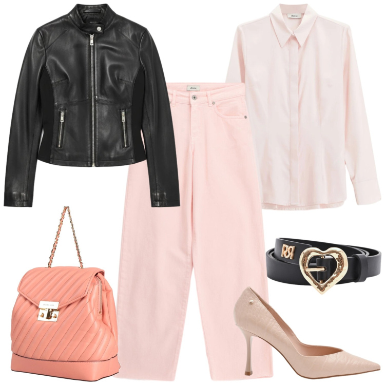 Outfit donna - Rock romantico a primavera. Stile Rock per Cerimonia. Abbinamento con zaini, jeans, camicie, giacche, décolleté, cinture.