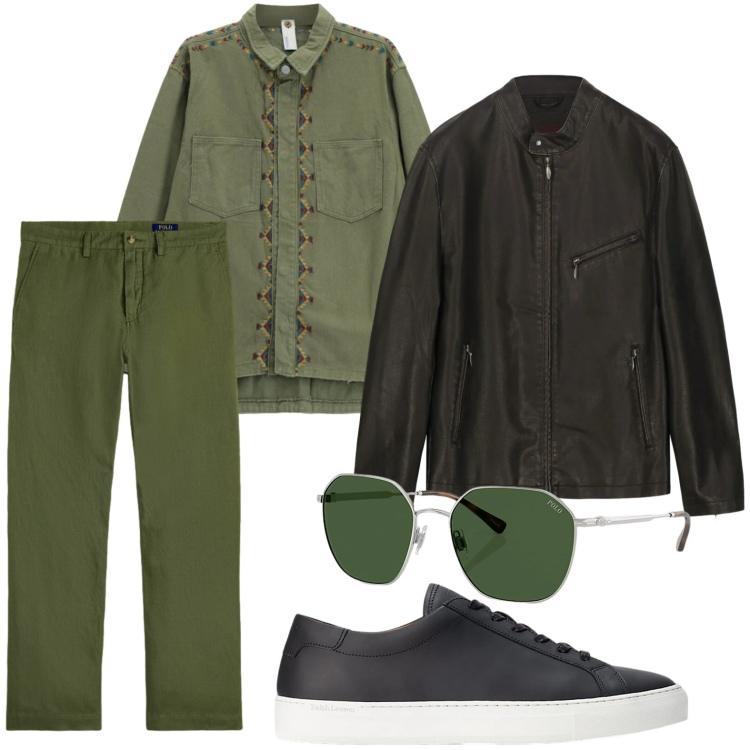 Outfit uomo - Gli occhiali pratici. Stile Trendy per Tutti i giorni. Abbinamento con camicie, sneakers, occhiali da sole, pantaloni, giacche.