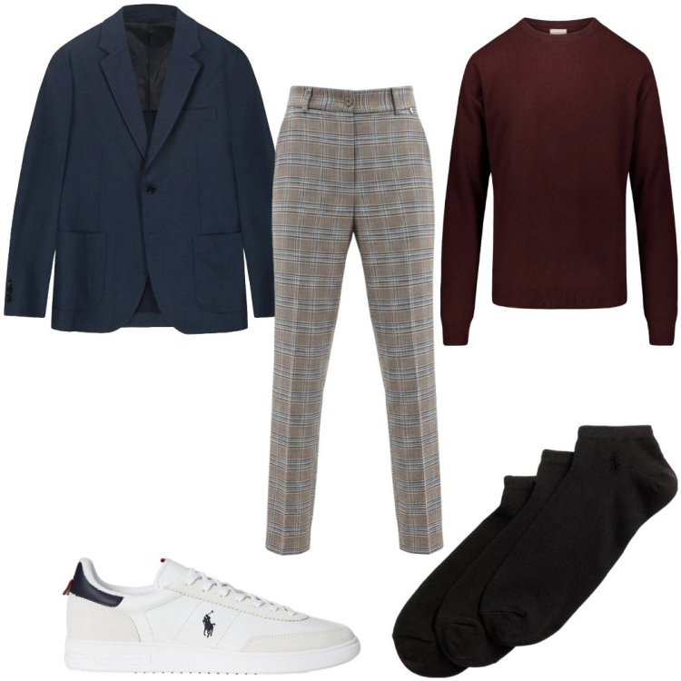 Outfit uomo - Total look #2343104. Stile Casual per Tutti i giorni. Abbinamento con pantaloni, calzini, sneakers, maglieria, giacche.