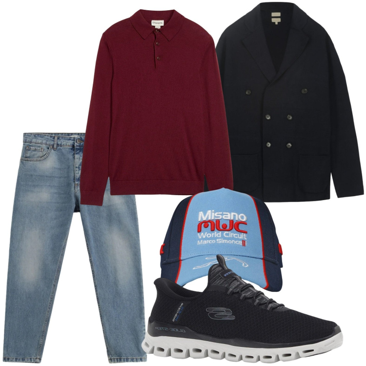 Outfit uomo - La giacca doppiopetto. Stile Casual per Tutti i giorni. Abbinamento con sneakers, maglieria, jeans, cappelli, cardigans.