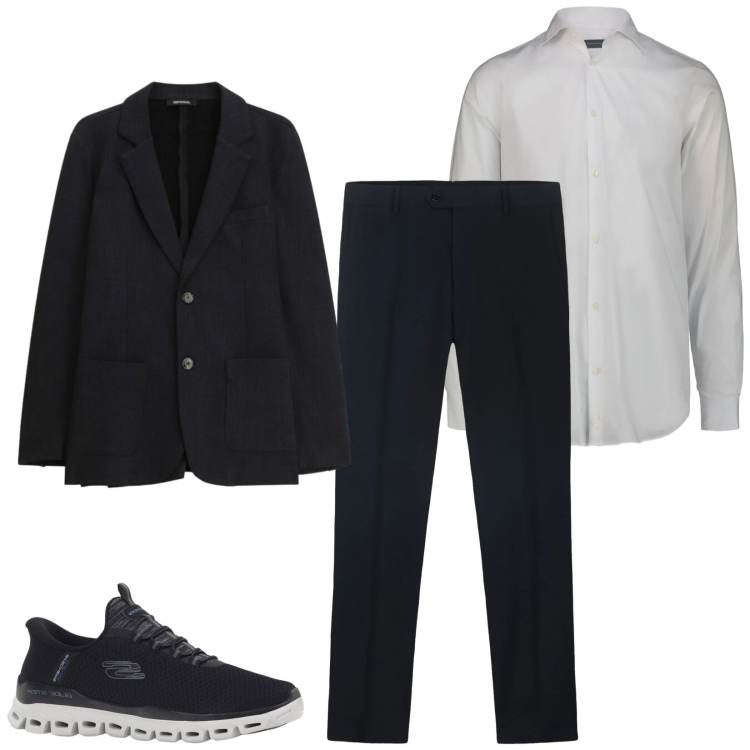 Outfit uomo - Total look #2343324. Stile Trendy per Serata speciale. Abbinamento con sneakers, giacche, camicie, pantaloni.