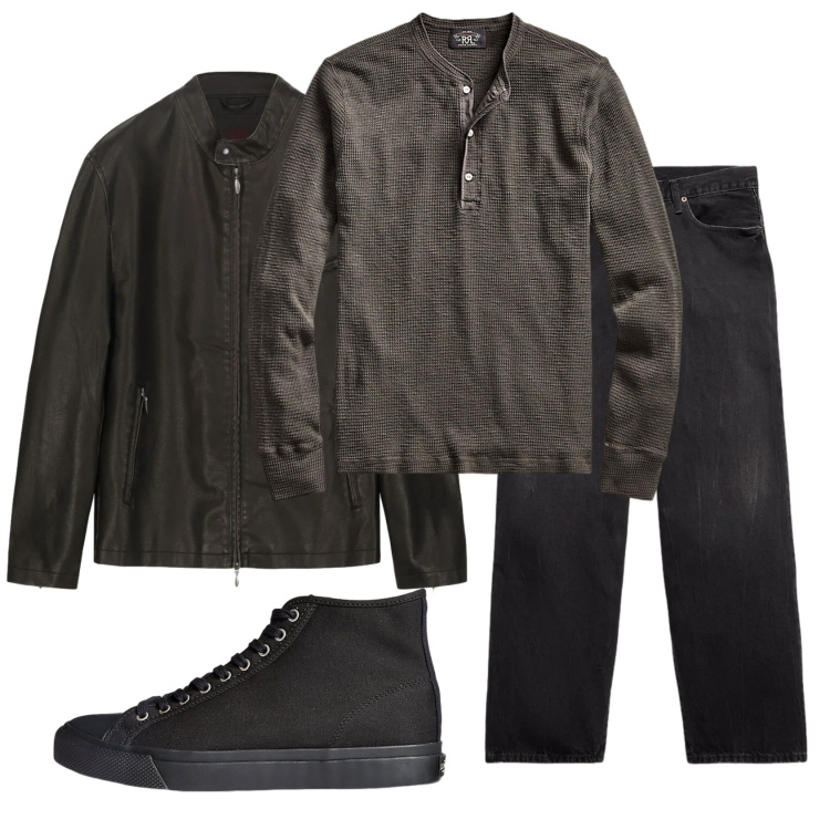 Outfit uomo - Total look #2343511. Stile Casual per Tutti i giorni. Abbinamento con sneakers, t-shirt, jeans, giacche.