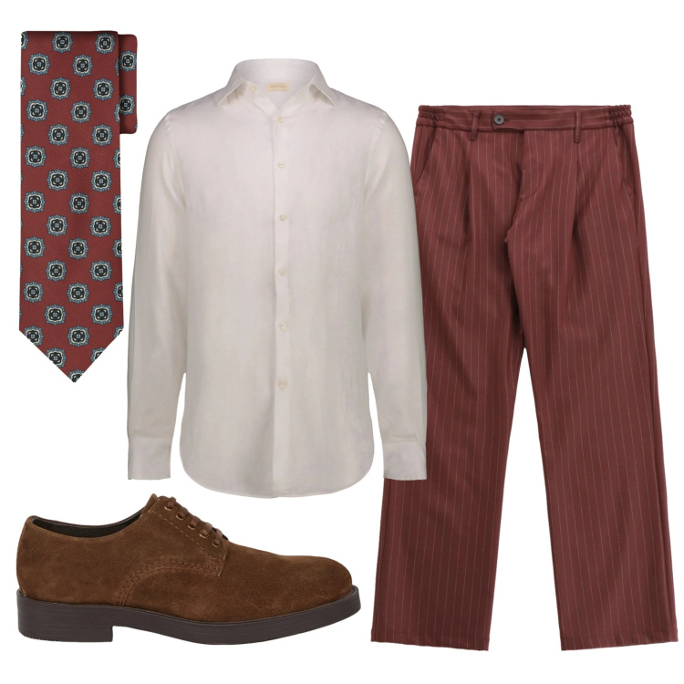 Outfit uomo - Total look #2343602. Stile Business/Elegante per Ufficio. Abbinamento con pantaloni, scarpe stringate, camicie, cravatte.