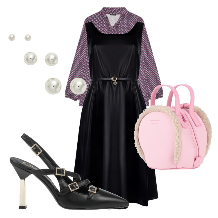 Outfit donna - audace e femminile come una pin-up. Stile Bon Ton per Cerimonia. Abbinamento con décolleté, zaini, camicie, vestiti midi/longuette, orecchini.