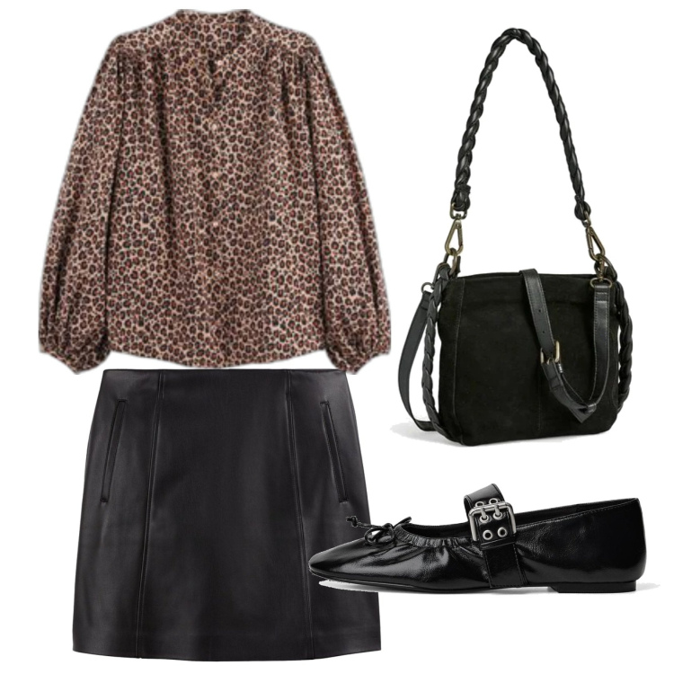 Outfit mujer - Trendy look. Estilo Trendy para Todos los días. Combinación con camisas, minifaldas, bailarinas, bandoleras.