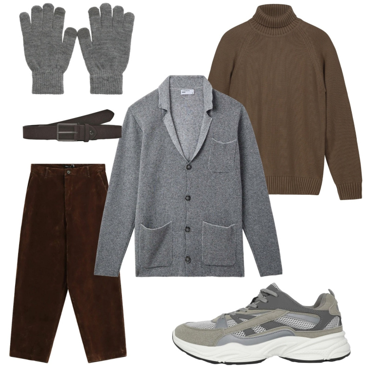 Outfit uomo - La giacca destrutturata. Stile Trendy per Tutti i giorni. Abbinamento con pantaloni, giacche, sneakers, cinture, guanti, pullovers.