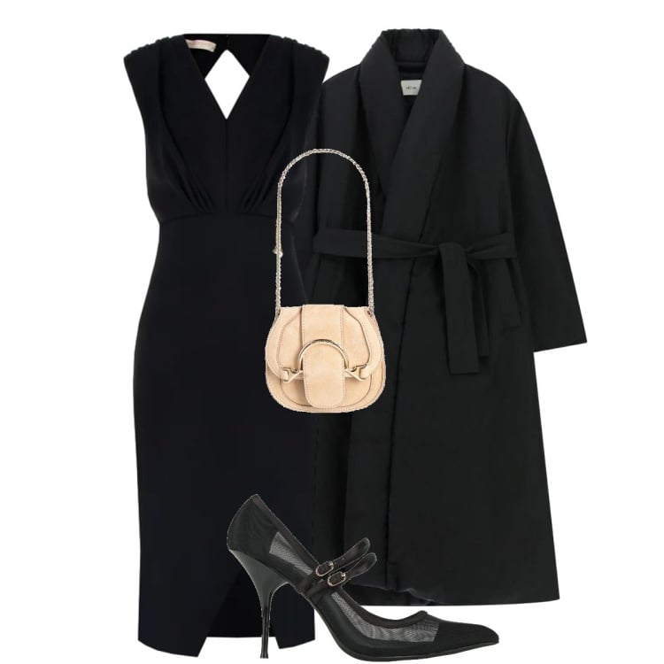 Outfit donna - L\'abito cut-aut. Stile Sexy per Serata fuori. Abbinamento con marsupi, décolleté, giacche, vestiti asimmetrici.