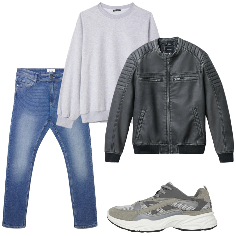 Outfit uomo - Febbraio. Stile Casual per Tutti i giorni. Abbinamento con sneakers, giacche, jeans skinny, felpe.