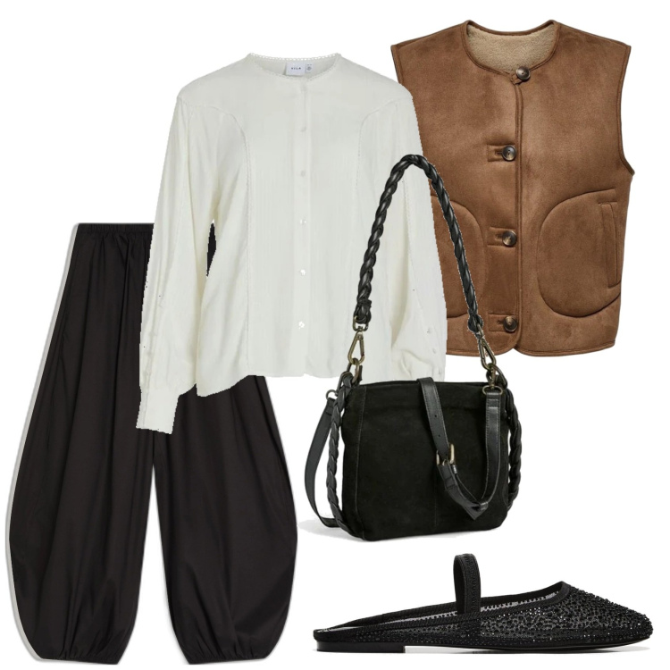 Outfit mujer - Etnic look. Estilo Étnico para Todos los días. Combinación con chalecos, bailarinas, pantalones, blusas, bandoleras.