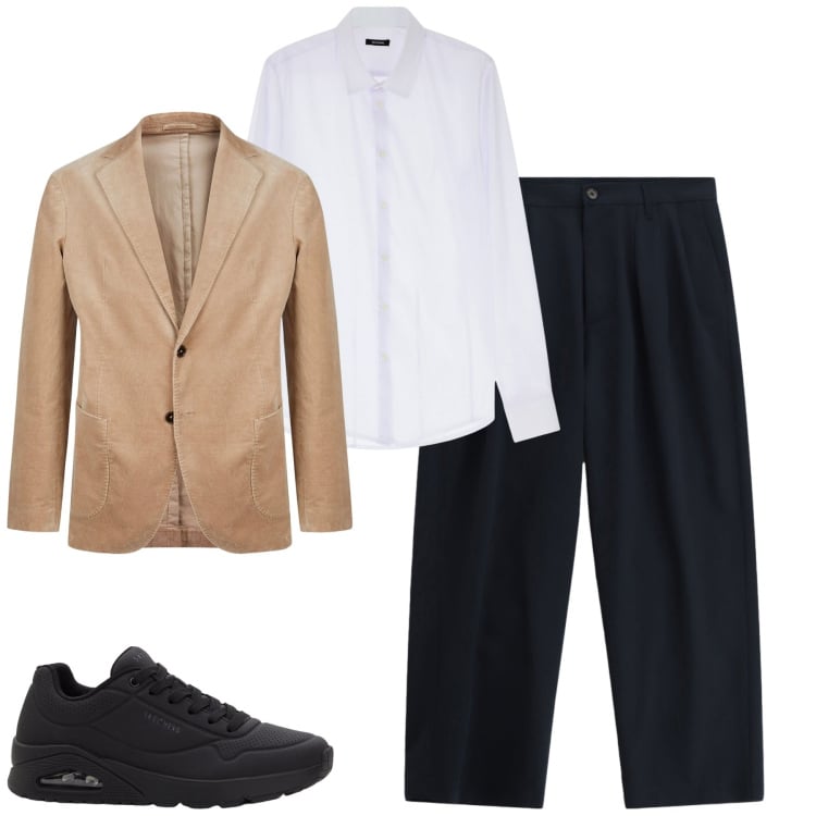 Outfit uomo - Total look #2344551. Stile Urban per Tutti i giorni. Abbinamento con sneakers, camicie, pantaloni, giacche.