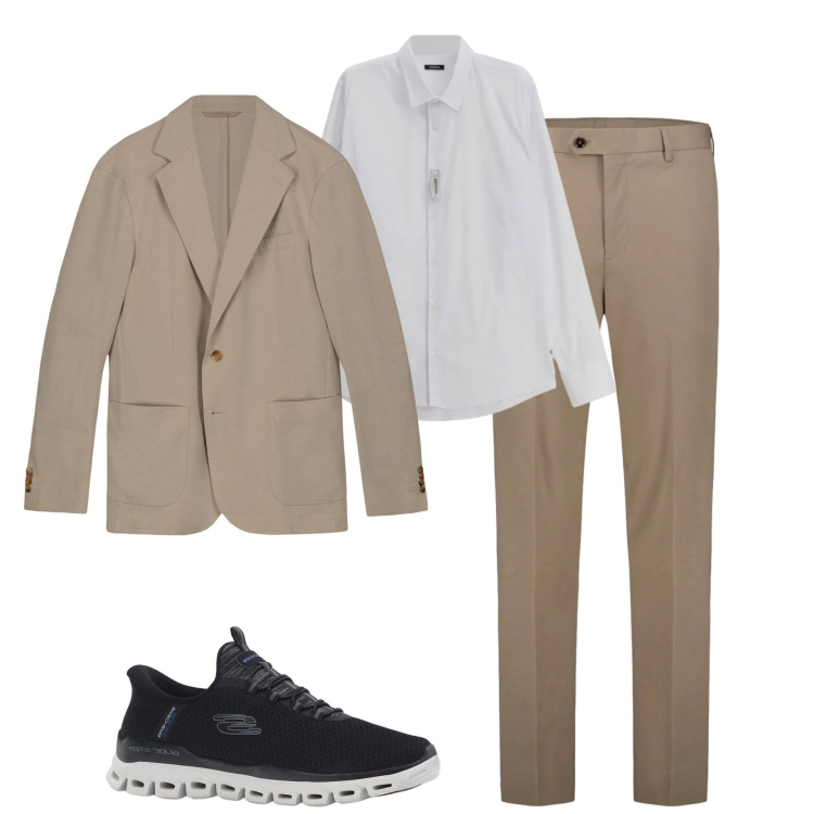 Outfit uomo - Total look #2344559. Stile Urban per Tutti i giorni. Abbinamento con sneakers, camicie, giacche, pantaloni.