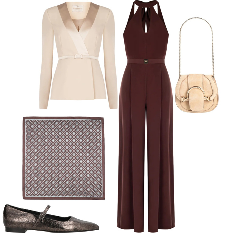 Outfit donna - Ballerine per serate in comodità. Stile Chic per Cerimonia. Abbinamento con marsupi, sciarpe, ballerine, tute, blazer.