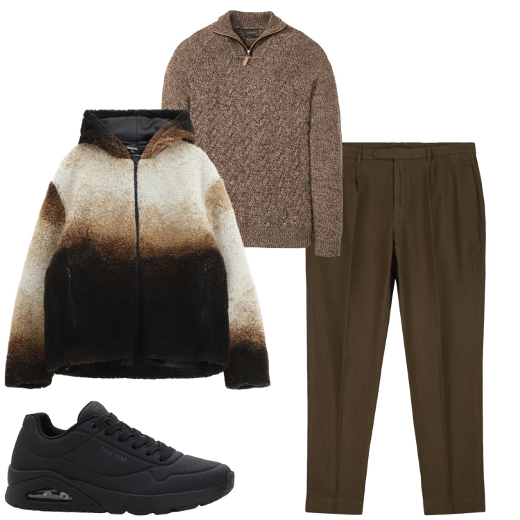 Outfit uomo - Total look #2344703. Stile Urban per Tutti i giorni. Abbinamento con maglieria, sneakers, giacche, pantaloni.