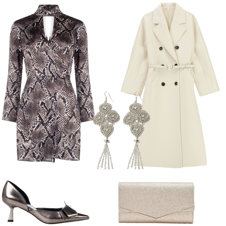 Outfit donna - Cute-out. Stile Sexy per Serata fuori. Abbinamento con cappotti, orecchini, décolleté, vestiti corti, clutch.