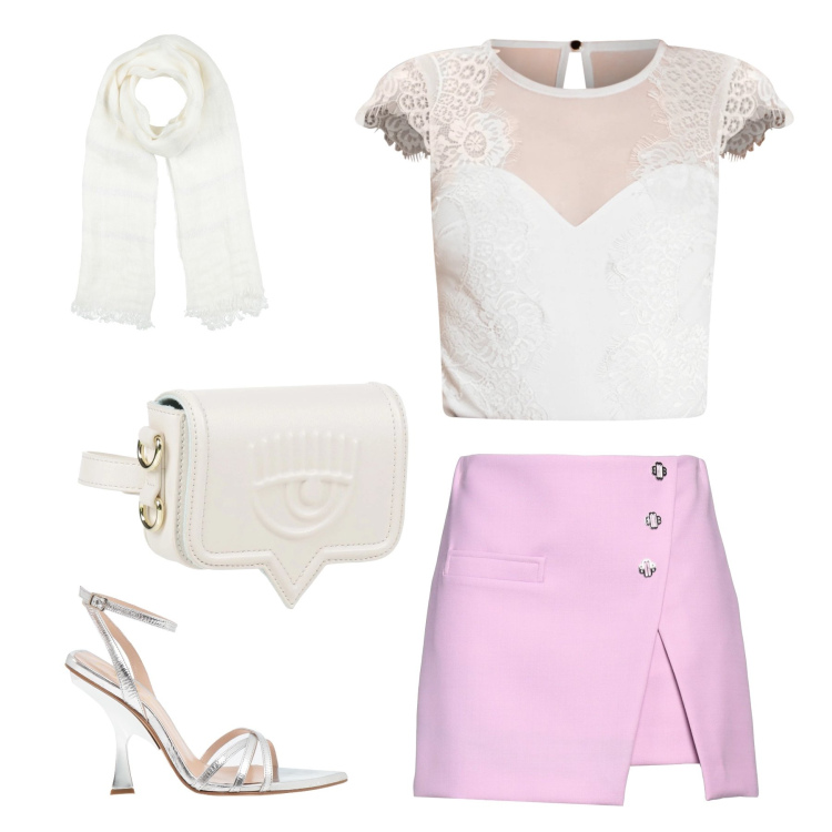 Outfit donna - Urban Fairytale. Stile Glamour per Tutti i giorni. Abbinamento con minigonne, marsupi, sandali in pelle, sciarpe, body.