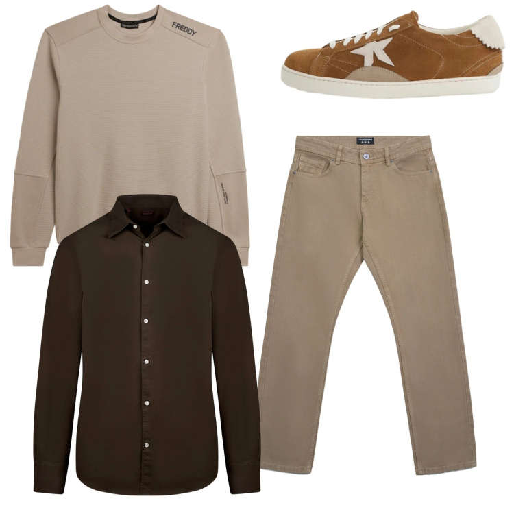 Outfit uomo - Total look. Stile Casual per Tutti i giorni. Abbinamento con sneakers, jeans, felpe, camicie.