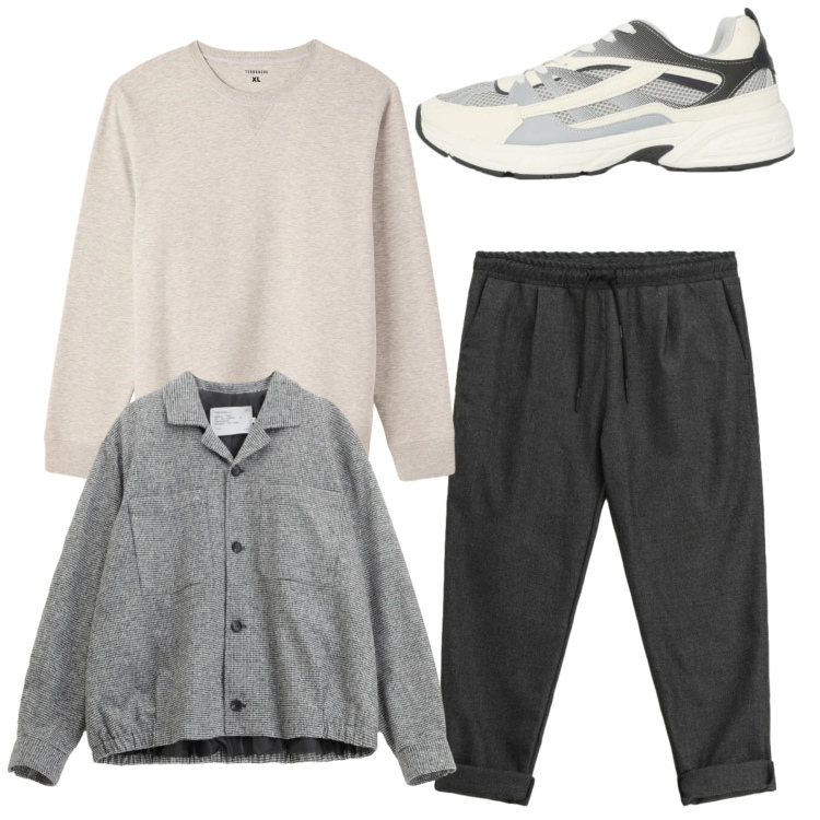 Outfit uomo - Total Bomber. Stile Urban per Tutti i giorni. Abbinamento con felpe, sneakers, pantaloni, cappotti.