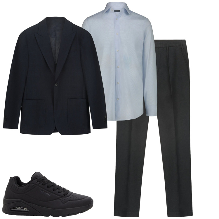 Outfit uomo - Total look #2345014. Stile Urban per Tutti i giorni. Abbinamento con sneakers, giacche, camicie, pantaloni.