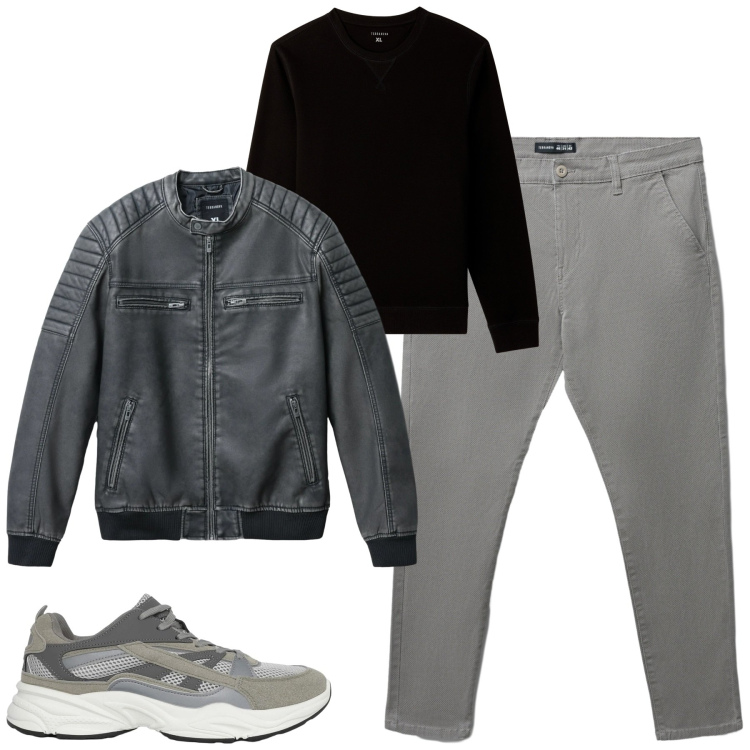 Outfit uomo - Total look #2345056. Stile Casual per Tutti i giorni. Abbinamento con sneakers, giacche, pantaloni chino, felpe.
