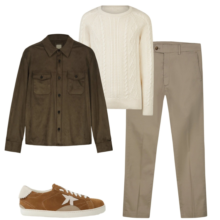 Outfit uomo - Total look #2345059. Stile Urban per Tutti i giorni. Abbinamento con sneakers, maglieria, giacche, pantaloni chino.