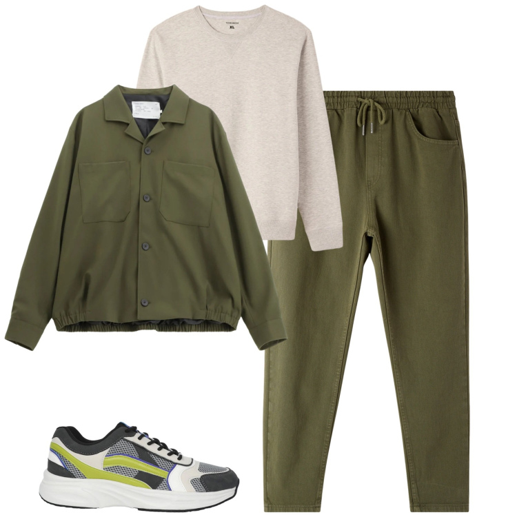 Outfit uomo - Total look #2345061. Stile Casual per Tutti i giorni. Abbinamento con pantaloni, felpe, sneakers, cappotti.