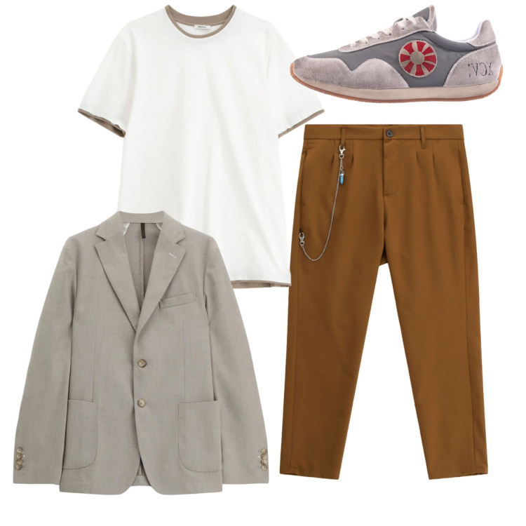 Outfit uomo - Total look. Stile Casual per Tutti i giorni. Abbinamento con giacche, pantaloni, t-shirt, sneakers.