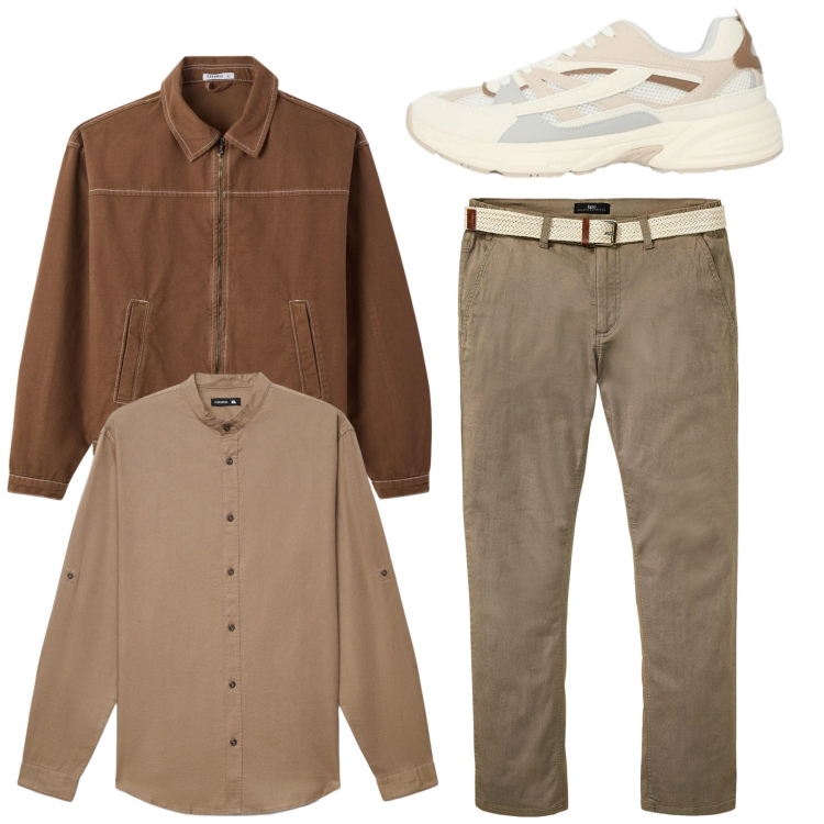 Outfit uomo - Total look #2345130. Stile Casual per Tutti i giorni. Abbinamento con pantaloni chino, sneakers, cappotti, camicie.