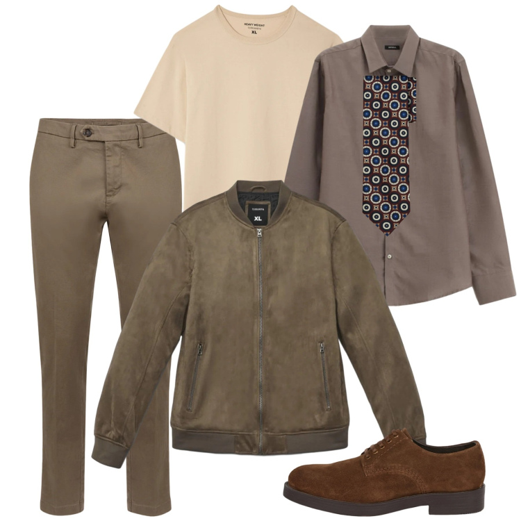 Outfit uomo - Febbraio di chi ha una vita. Stile Business/Elegante per Serata speciale. Abbinamento con camicie, giacche, t-shirt, pantaloni chino, scarpe stringate, cravatte.