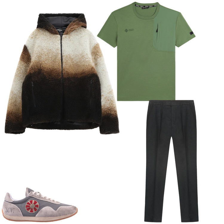 Outfit uomo - The Ombré Fleece Look. Stile Trendy per Tutti i giorni. Abbinamento con giacche, t-shirt, sneakers, pantaloni.