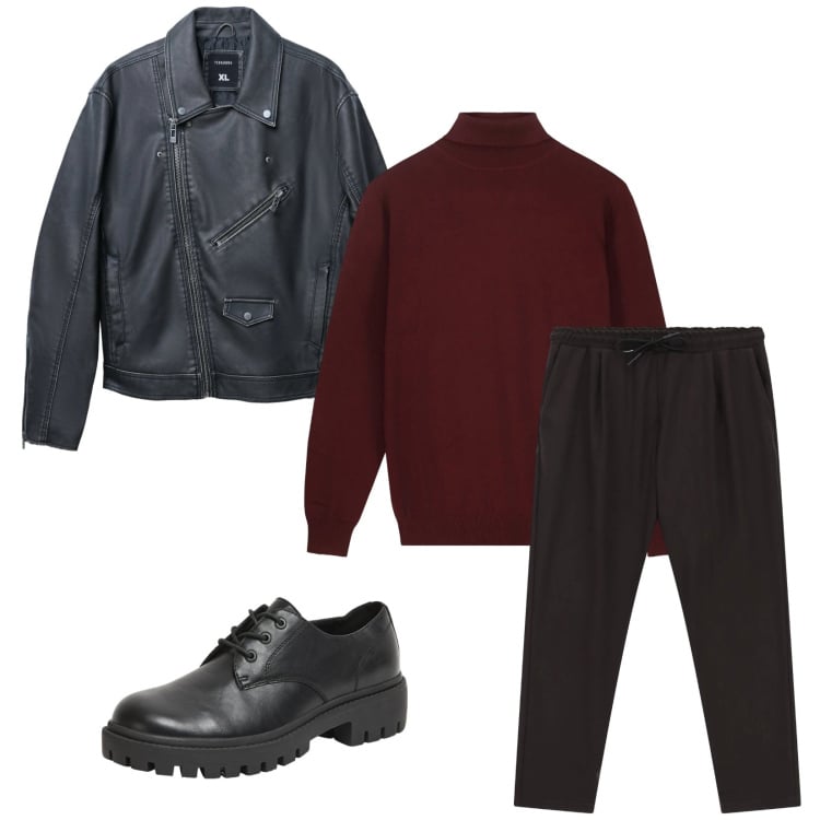 Outfit uomo - Total look #2345227. Stile Casual per Serata speciale. Abbinamento con scarpe stringate, giacche, pantaloni, maglieria.
