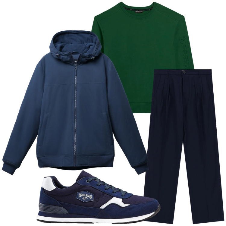 Outfit uomo - Casual. Stile Trendy per Tutti i giorni. Abbinamento con sneakers, giacche, pantaloni, felpe.
