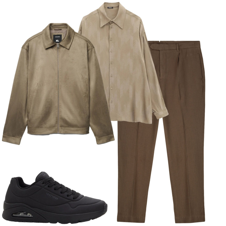Outfit uomo - Total look #2345351. Stile Urban per Tutti i giorni. Abbinamento con sneakers, camicie, giacche, pantaloni.