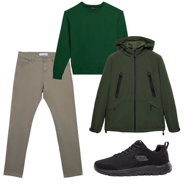 Outfit uomo - Febbraio. Stile Casual per Tutti i giorni. Abbinamento con sneakers, pantaloni skinny, giacche, felpe.