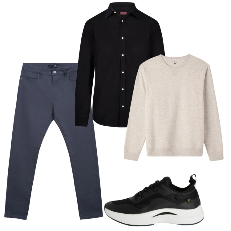 Outfit uomo - Febbraio. Stile Casual per Tutti i giorni. Abbinamento con pantaloni skinny, felpe, sneakers, camicie.