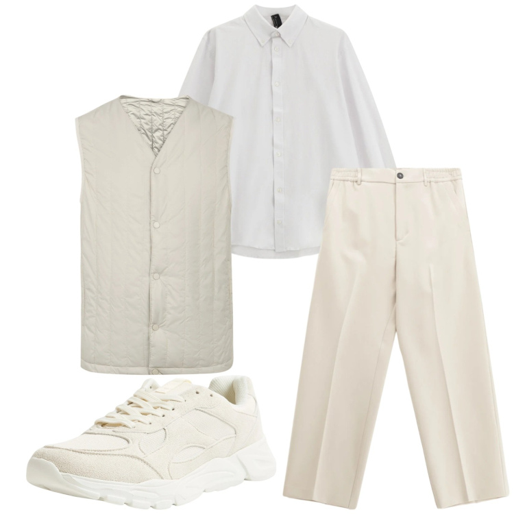 Outfit uomo - Total look #2345496. Stile Trendy per Serata speciale. Abbinamento con sneakers, pantaloni, camicie, piumini.