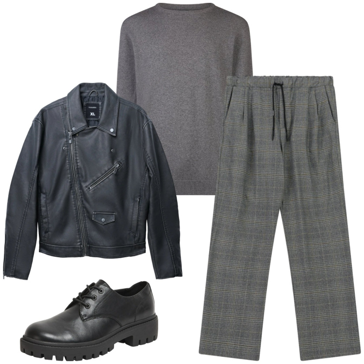 Outfit uomo - Total look #2345540. Stile Urban per Serata speciale. Abbinamento con scarpe stringate, giacche, pantaloni, maglieria.