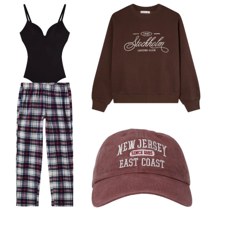 Outfit donna - Going on vk?. Stile Basic per Sport. look ideale per Petite. Abbinamento con body, felpe, cappelli con visiera, pigiama.