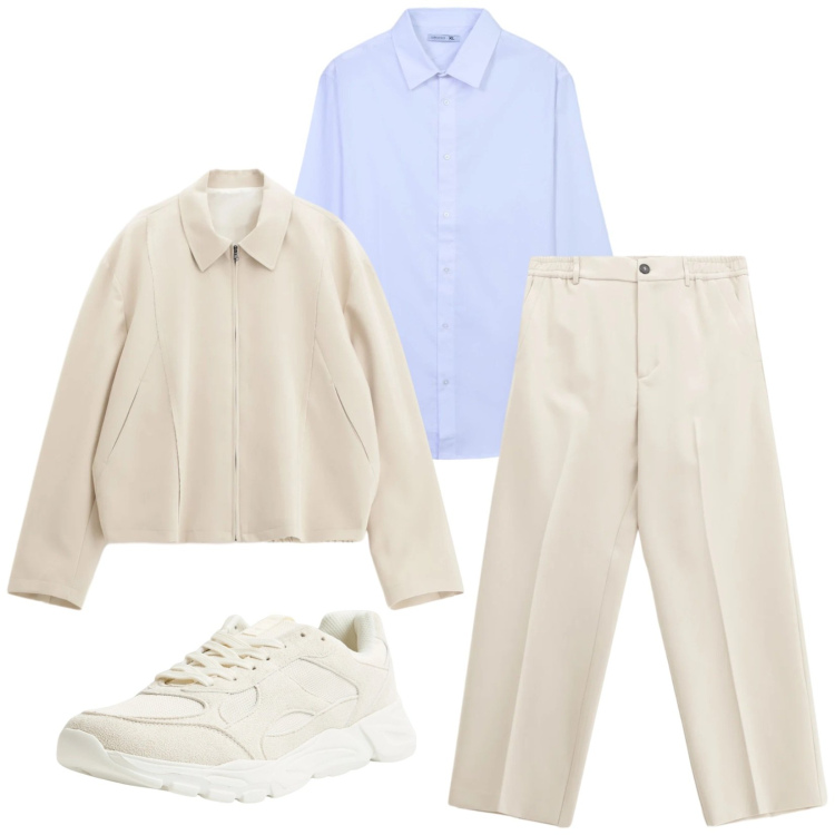 Outfit uomo - Total look #2345650. Stile Trendy per Serata speciale. Abbinamento con sneakers, camicie, pantaloni, cappotti.