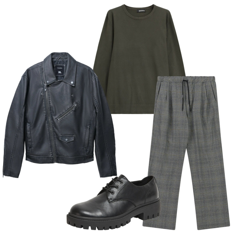 Outfit uomo - Total look #2345703. Stile Trendy per Serata speciale. Abbinamento con scarpe stringate, giacche, pantaloni, maglieria.