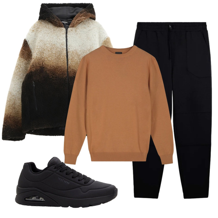 Outfit uomo - Total look #2345721. Stile Casual per Tutti i giorni. Abbinamento con sneakers, giacche, pantaloni, maglieria.