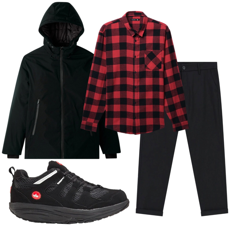 Outfit uomo - Total look #2345732. Stile Casual per Tutti i giorni. Abbinamento con sneakers, giacche, camicie, pantaloni.