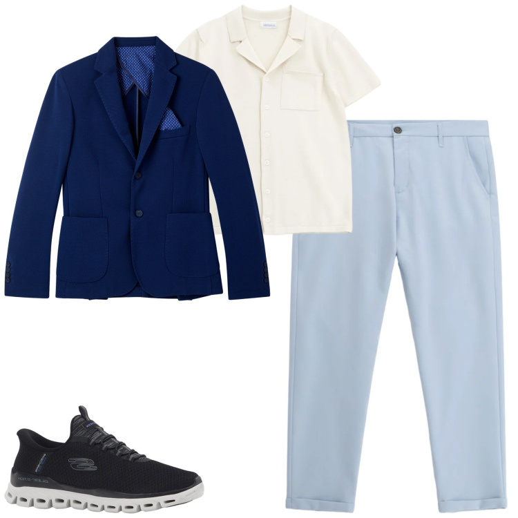 Outfit uomo - Total look #2346029. Stile Urban per Tutti i giorni. Abbinamento con sneakers, pantaloni, camicie a manica corta, giacche.