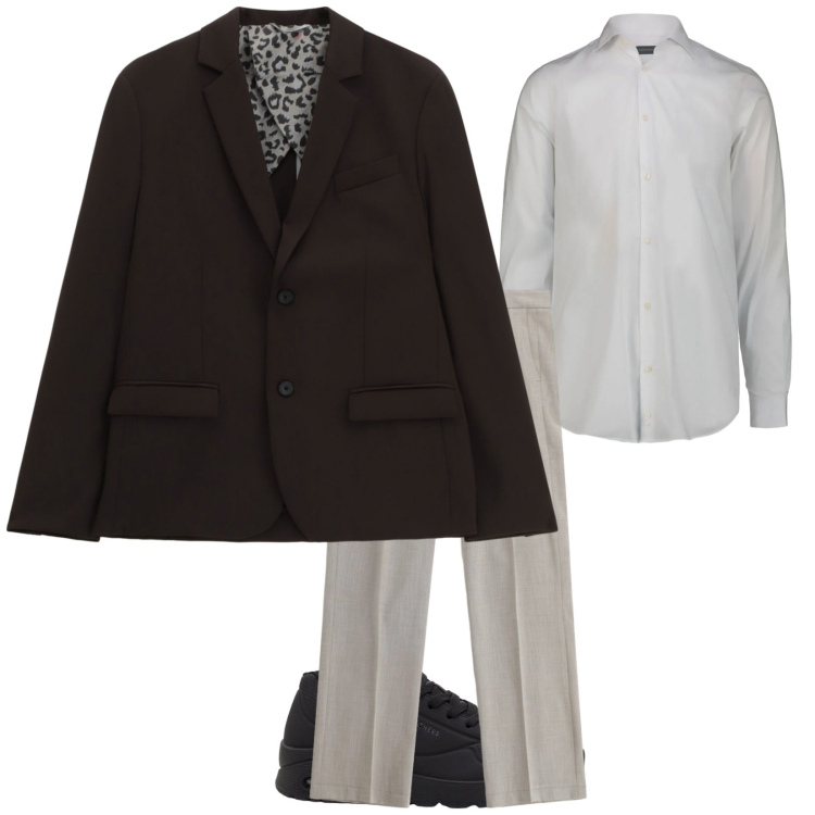 Outfit uomo - Total look #2346058. Stile Trendy per Serata speciale. Abbinamento con sneakers, giacche, pantaloni, camicie.