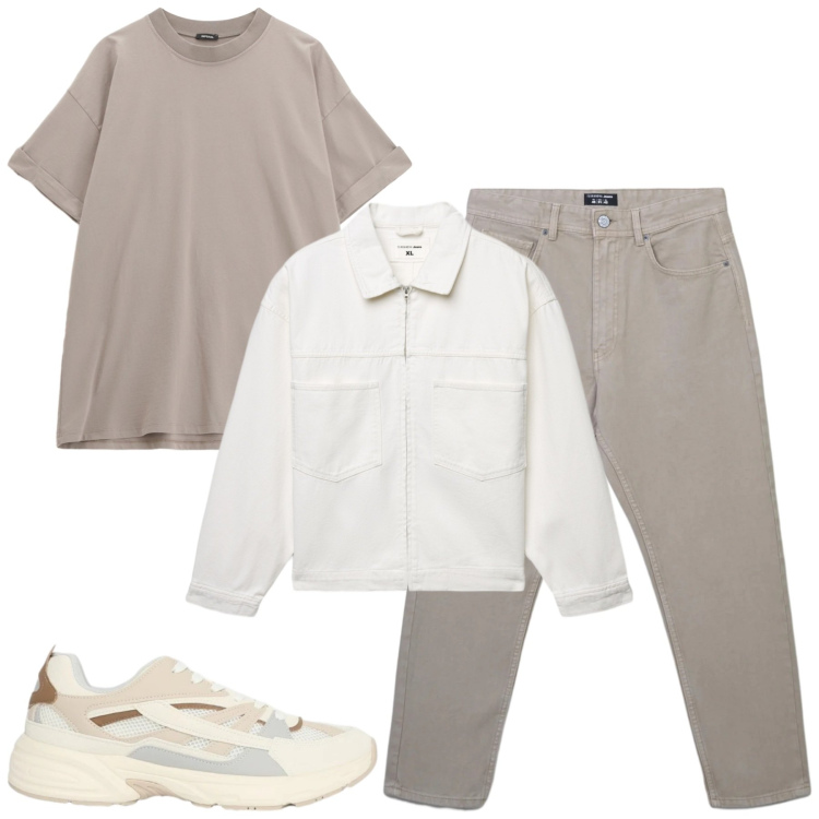 Outfit uomo - Total look #2346077. Stile Casual per Tutti i giorni. Abbinamento con t-shirt, jeans, sneakers, giacche.