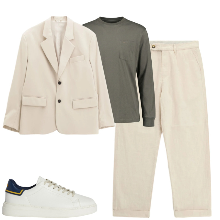 Outfit uomo - Imperial. Stile Trendy per Tutti i giorni. Abbinamento con t-shirt, sneakers, giacche, pantaloni.