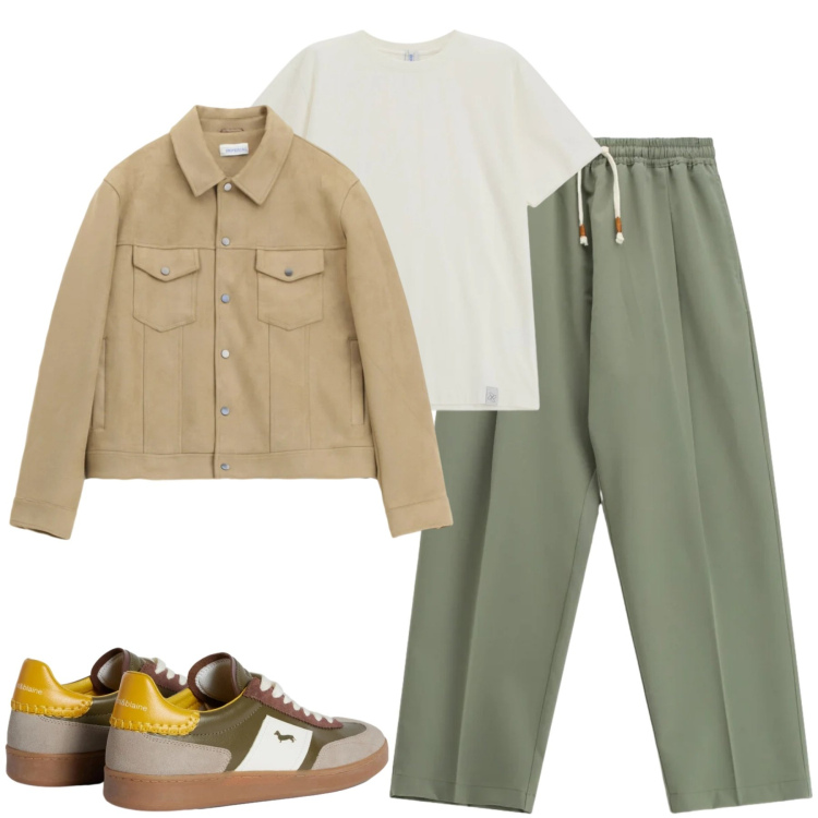 Outfit uomo - City. Stile Urban per Tutti i giorni. Abbinamento con sneakers, t-shirt, pantaloni, cappotti.