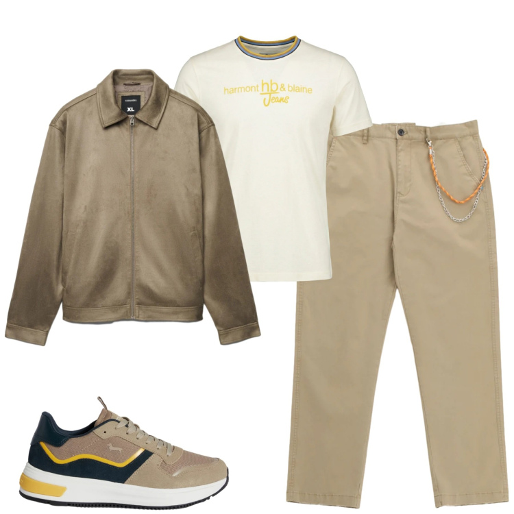 Outfit uomo - City. Stile Urban per Tutti i giorni. Abbinamento con sneakers, t-shirt, pantaloni, giacche.