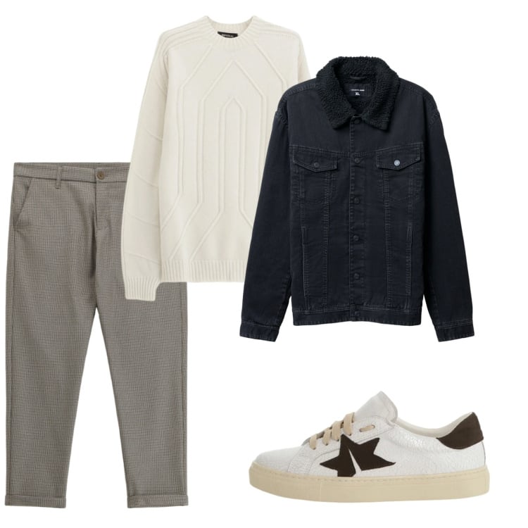 Outfit uomo - City. Stile Casual per Tutti i giorni. Abbinamento con giacche, pullovers, pantaloni, sneakers.